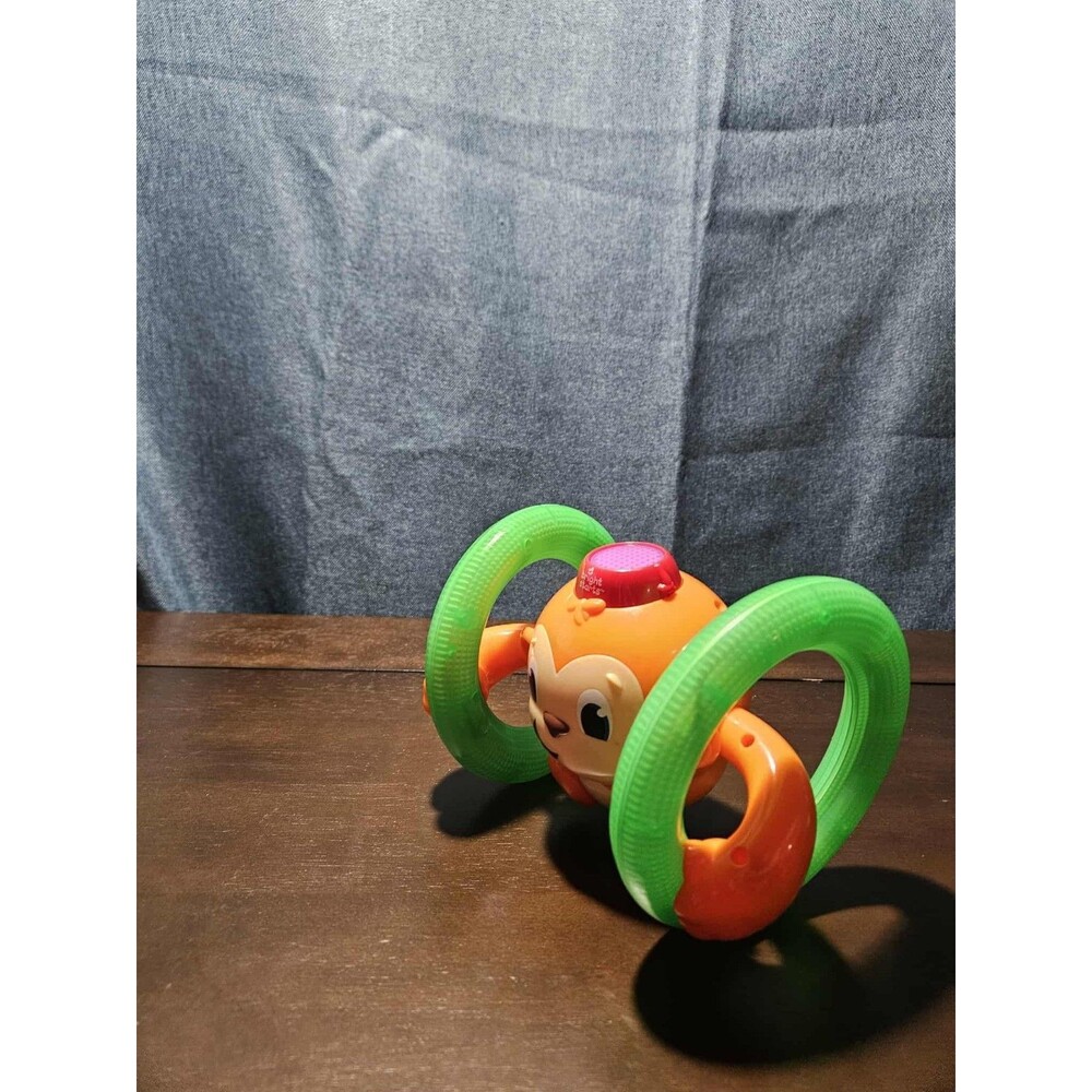 Bright Starts Roll & Glow Monkey | Musical Light Up Crawl Toy | Tummy Time Toy - Picture 14 of 16